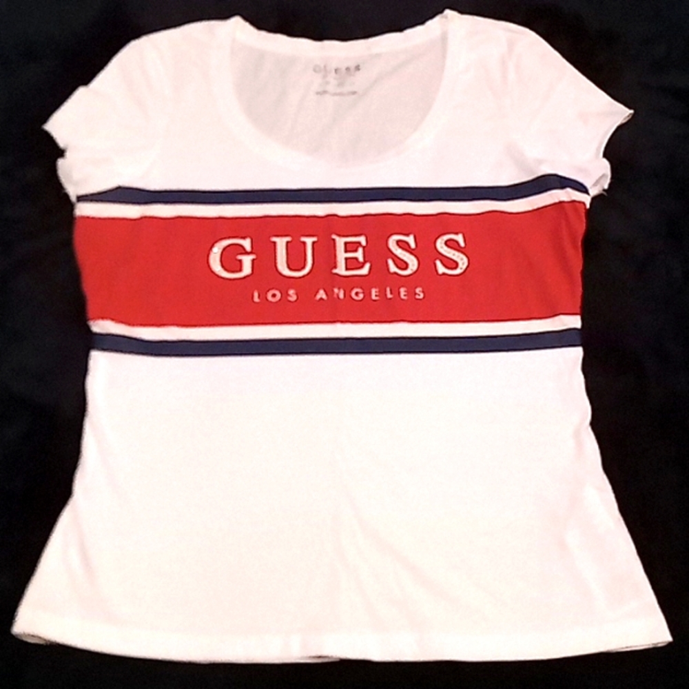 Guess.Tee..White&Red